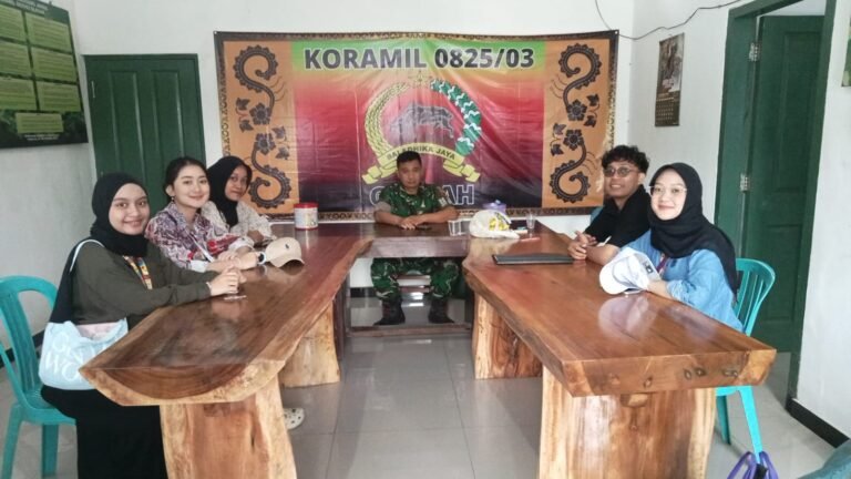 Sinergi Aparat & Akademisi Mahasiswa/i Unjani Kunjungi Koramil 0825-03/Glagah Sebelum Gelar Baksos Kesehatan Gigi
