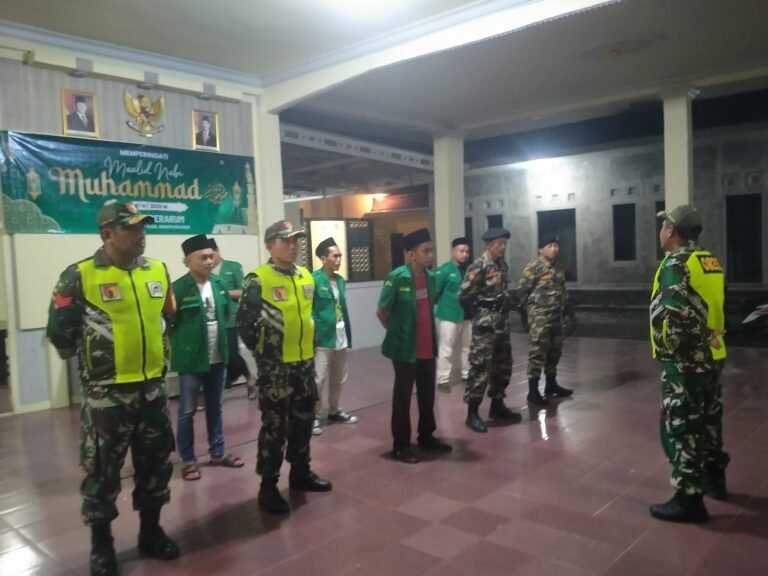 Apel Patroli Gabungan Koramil Songgon dan Banser: Perkuat Kebersamaan Jaga Keamanan