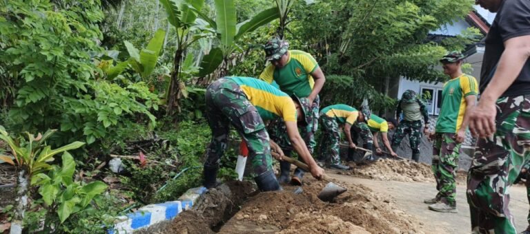 Hari Ketiga TMMD ke-126, Pengerjaan Jalur Pipanisasi Capai 500 Meter