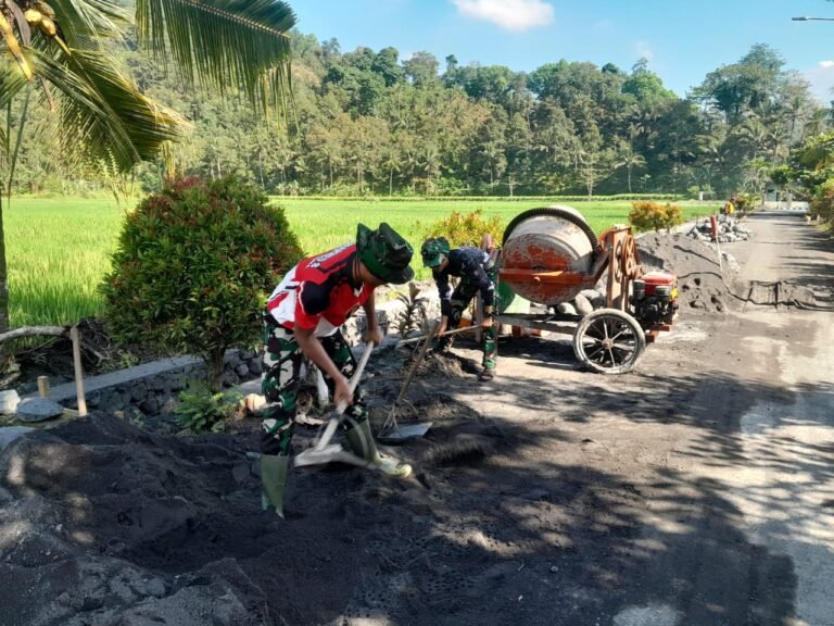 Yonzipur 5/ABW Percepat Pembangunan Drainase TMMD 126 di Dusun Krajan 1B