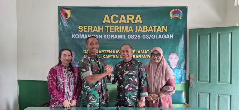 Kapten Inf Sabar Wiyono Resmi Pimpin Koramil 0825-03/Glagah, Begini Momen Haru Sertijab dengan Kapten Kav I.M. Selamat Adi S