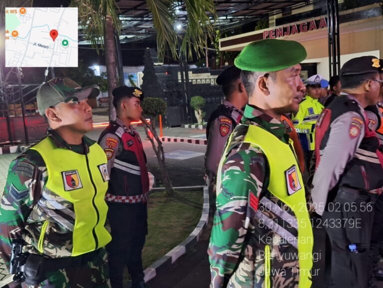 Patroli Besar Sisir Selatan Banyuwangi, TNI–Polisi Perketat Titik Rawan Kejahatan