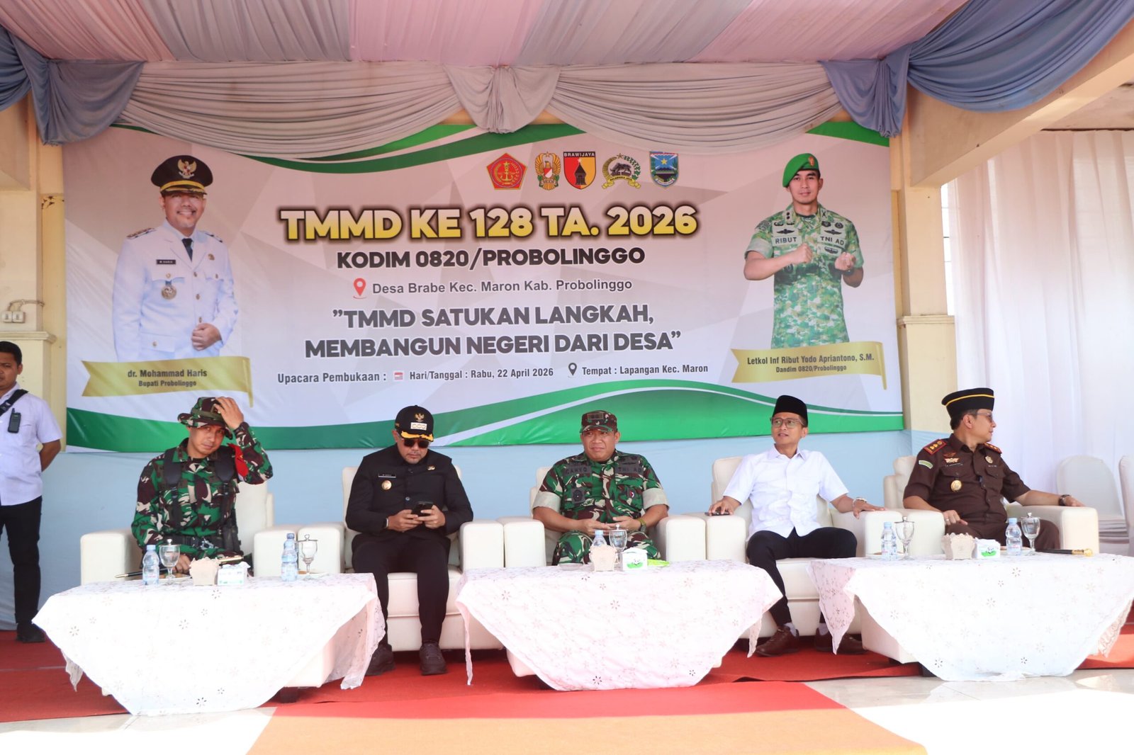 Kodim 0820/Probolinggo Berkomitmen Sukseskan TMMD ke-128 Tahun 2026 di Desa Brabe  Probolinggo.