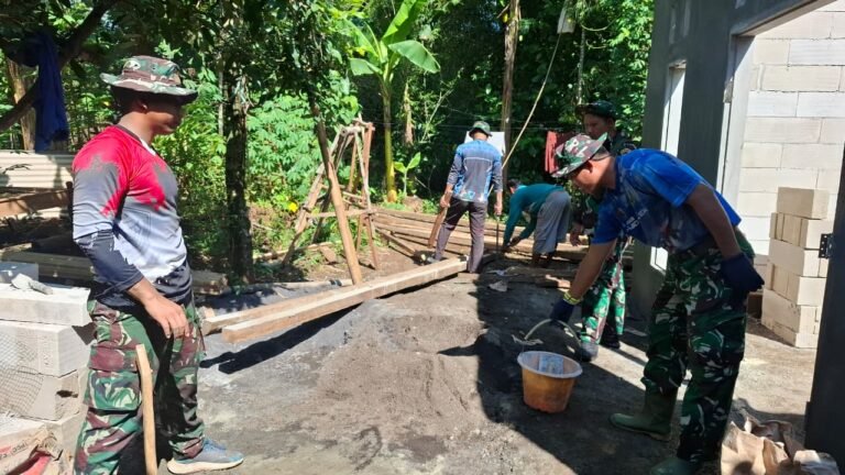 Satgas TMMD ke-128 Berikan Harapan Baru bagi Warga Dusun Klagin Desa Brabe. 