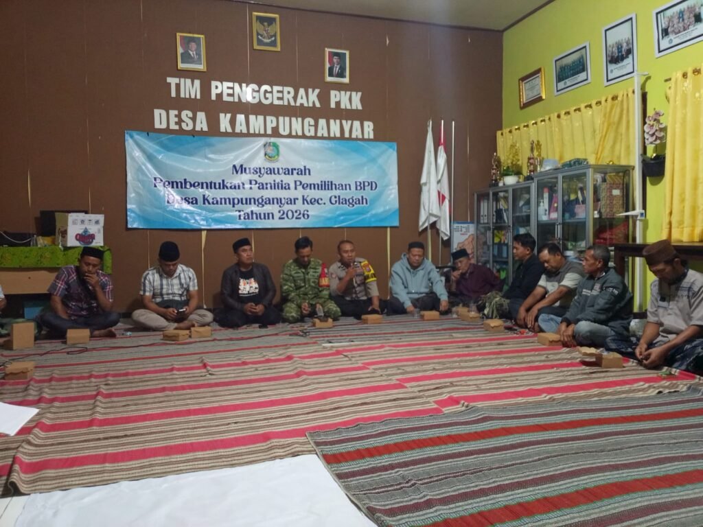 Pembentukan Panitia Pendaftaran Anggota BPD Desa Kampunganyar Digelar di Kantor PKK Desa